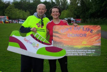 ***NO FEE PIC *** 20/05/2017 Brother & sister Gerry & Nicola Mckenna from Clones Co Monaghan who underwent a living donor kidney transplant 6 weeks ago during the Irish Kidney Association's Run for a Life family fun run which will take place this Saturday 20th May at Corkagh Park, Clondalkin, Dublin. The IKA's Run for a Life is a charity fundraiser and celebrates the gift of life and aims to raise awareness about the vital importance of organ donation and transplantation. Now in its 9th year Run for a Life is open to people of all ages with the option of walking, jogging or running competitively in either a chip timed 2.5km, 5km or 10km distance. Based on last year's attendance over 500 people are expected to register for the event. For more information on the event visit website www.runforalife.ie For organ donor cards Freetext DONOR to 50050 or visit website www.ika.ie/card You can now download the IKAs new digital donor card by visiting www.donor.ie on your smartphone. Your wishes to be an organ donor can also be included on the new format driving licence which is represented by Code 115. Photo: Arthur Carron