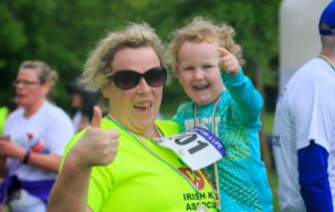 ***NO FEE PIC *** 20/05/2017 Gillian Foster & Orlaith Boyle 3 all from Carlow during the Irish Kidney Association's Run for a Life family fun run which will take place this Saturday 20th May at Corkagh Park, Clondalkin, Dublin. The IKA's Run for a Life is a charity fundraiser and celebrates the gift of life and aims to raise awareness about the vital importance of organ donation and transplantation. Now in its 9th year Run for a Life is open to people of all ages with the option of walking, jogging or running competitively in either a chip timed 2.5km, 5km or 10km distance. Based on last year's attendance over 500 people are expected to register for the event. For more information on the event visit website www.runforalife.ie For organ donor cards Freetext DONOR to 50050 or visit website www.ika.ie/card You can now download the IKAs new digital donor card by visiting www.donor.ie on your smartphone. Your wishes to be an organ donor can also be included on the new format driving licence which is represented by Code 115. Photo: Arthur Carron
