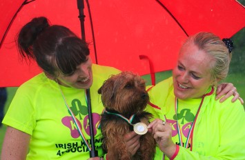 ***NO FEE PIC *** 20/05/2017 Aoife Murray & Mags Murray with ted the dog all from Clonsilla during the Irish Kidney Association's Run for a Life family fun run which will take place this Saturday 20th May at Corkagh Park, Clondalkin, Dublin. The IKA's Run for a Life is a charity fundraiser and celebrates the ‘gift of life’ and aims to raise awareness about the vital importance of organ donation and transplantation. Now in its 9th year ‘Run for a Life’ is open to people of all ages with the option of walking, jogging or running competitively in either a chip timed 2.5km, 5km or 10km distance. Based on last year's attendance over 500 people are expected to register for the event. For more information on the event visit website www.runforalife.ie For organ donor cards Freetext DONOR to 50050 or visit website www.ika.ie/card You can now download the IKA’s new digital donor card by visiting www.donor.ie on your smartphone. Your wishes to be an organ donor can also be included on the new format driving licence which is represented by Code 115. Photo: Arthur Carron